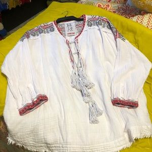 Johnny Was peasant embroidered top